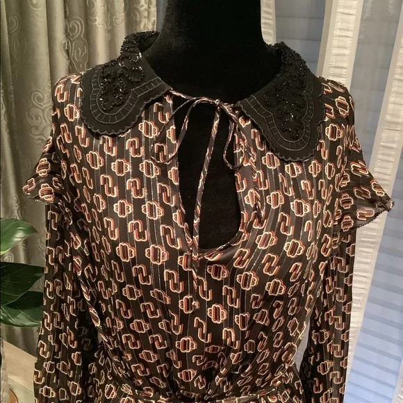 MAJE Rinette Silk Blend Dress - Picture 4 of 6